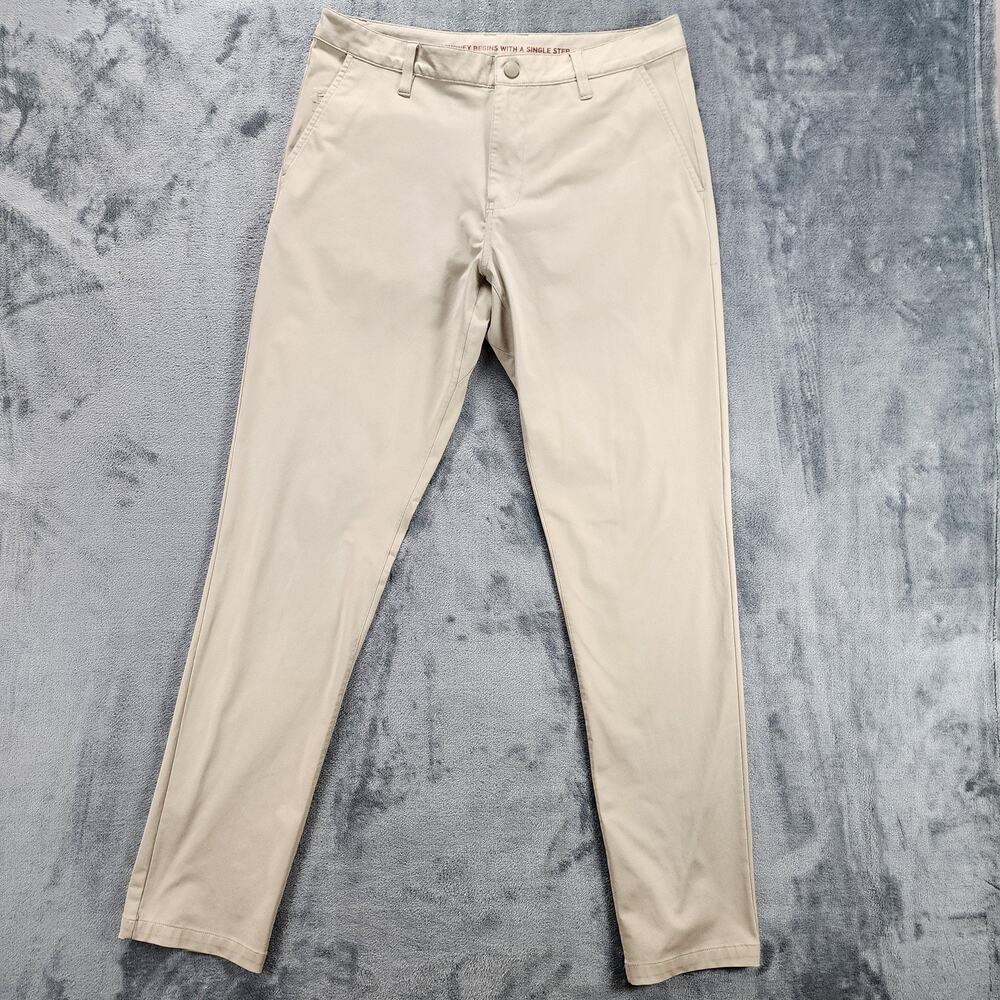 Rhone Pants Mens 33 Khaki Chino Zip Fly Tapered Back Welt Pockets Style 1000336